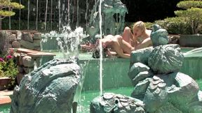 Amazing blonde takes a pair of cocks