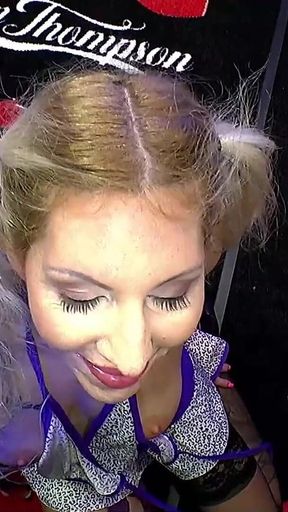 Blonde Ggg Slut Swallows Massive Loads - Intense Bukkake