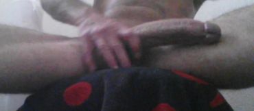 Stroking big cock