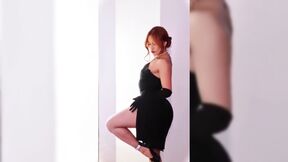 #ginger #blackdress #gloves #sexybody #bodygoals #feelinggood #sexylady