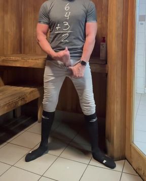 Alpha fun in the locker room with JockDad87 part 3