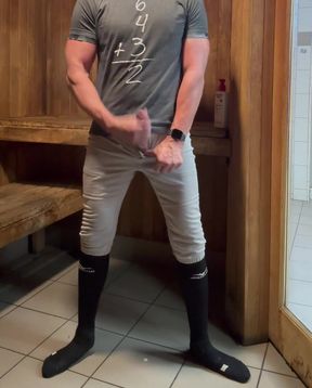 Alpha fun in the locker room with JockDad87 part 3