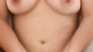 Head and Hand Job with cum on the body into Slow Motioin Screwed my bushy Snatch gigantic toy