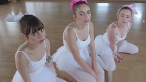 teen 18+ ballerinas helped stretch by a big uncut dick