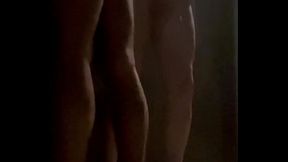 Spying nice ass and pissing in the gym public showers