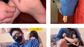 By Popular Demand a Second Recording of Exceptionally Beautiful Japanese Size 9. 5 Ultra Sensitive Sole Tickleing and Whole-body Tickling; 13 minutes 30 seconds