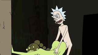 Rick Gets Lucky after a Schwifty Party (WITH SOUND)