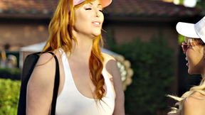 Boobylicious Shemale licks redheads pussy and gets sucked