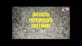 Amateur couple performs live BDSM show with crossdressing