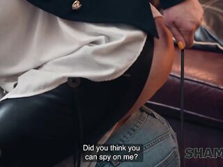 SHAME4K. Kinky cowgirl didn't await to meet her student whilst masturbating