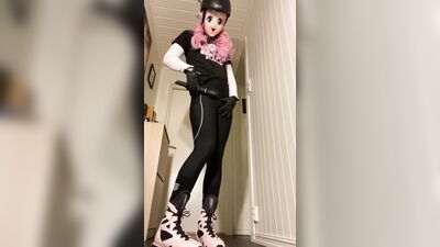 Equestrian kigurumi in pink and black