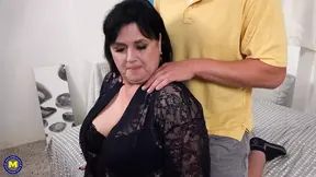 Curvy Mature Woman With Big Natural Tits Takes Young Cock Deeply