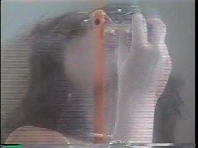 Slut takes cumshot on face after sucking cock and toy banging ass (Videos has no audio but music)