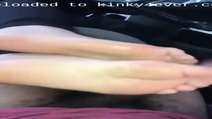 Gf Giving Me A Passionate Interracial Footjob And Receiving Cum On Her