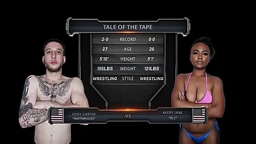Avery Jane vs Cody Carter Mixed Wrestling