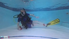 Bound Beneath the Surface - Scuba Tease & Rope Play in Vintage Wetsuit