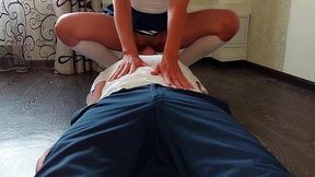 Amateur GF gives a sensual blowjob leading to a powerful climax