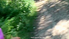 Appealing gal fuck in the throat by the road