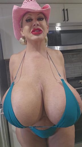 Thick Fake Tit GILF in the Kitchen