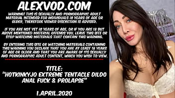 Hotkinkyjo extreme t. dildo anal fuck &amp_ prolapse