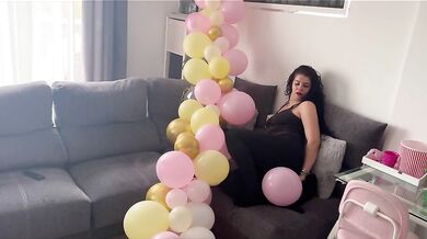 Brunette burps loud and farts messy face covered cum