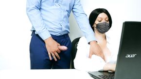 Fucking office manager. Gave to fuck legs, boobs, And loudly orgasmed from anal sex