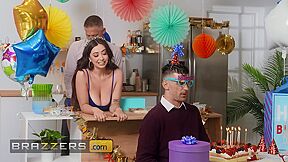 Chloe Surreal Flashes Her Tits To Her Boyfriends Stepbrother Before She Goes Down On Him