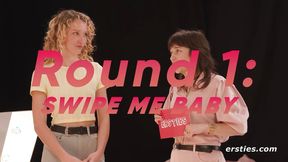German hot blonde competes in The Guy Game with girl girl action