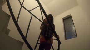 A Shamefaced Milfycalla Peeing on the Staircase Ep 152