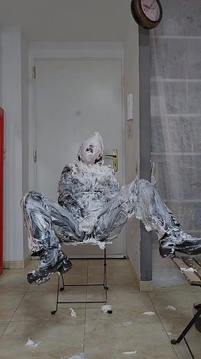 Human Cake Chocolate and Cream Leather Mess