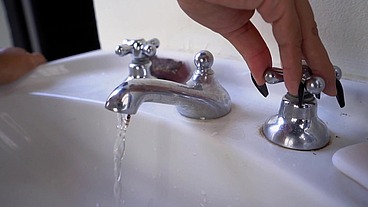 Naughty tattooed man eating his neighbor, until he enjoys it