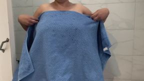 My hot stepmom taking a shower