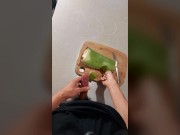 How to masturbate the penis with aloe vera lube gel and ejaculate a lot of sperm - POV tutorial
