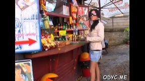 Smokin'_ hot curvy legal age teenager gives grandpa a hot blowjob and rides