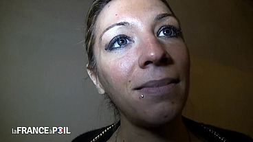 Amateur dirty blonde whore scours streets for black cock