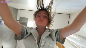 Amateur blonde gets fucked in the bathroom