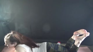 Doing morning workout while smoking