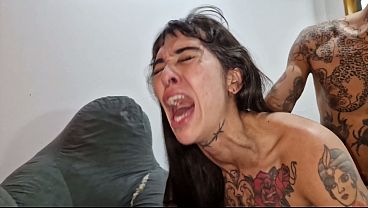 free pv Tattooed Alt Babe Takes Double Anal &amp_ DP &ndash_ Two Big Cocks Wreck Her Slim Frame