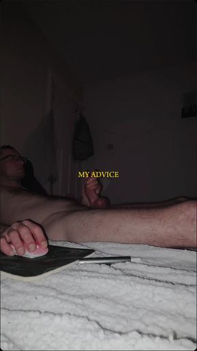 Huge cum after 4h wanking