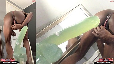 *PREMIUM* BONUS! ( 2 Angles ) Ass Monkey's Ass lips - Gay sex Bottom Bitch Deep Anal In Panties - Angle 3/4 of 6