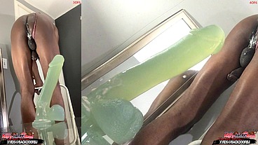 Members Only BONUS! ( 2 Angles ) Ass Monkey's Ass lips - Gay sex Bottom Bitch Deep Anal In Panties - Angle 3/4 of 6