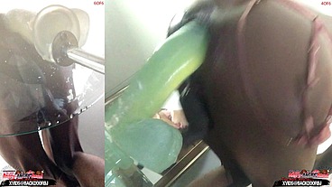 *PREMIUM* BONUS! ( 2 Angles ) Ass Monkey's Ass lips - Gay sex Bottom Bitch Deep Anal In Panties - Angle 3/4 of 6