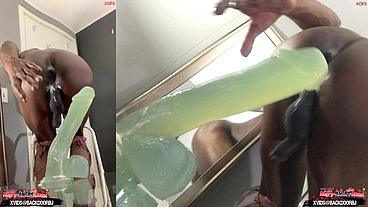 *PREMIUM* BONUS! ( 2 Angles ) Ass Monkey's Ass lips - Gay sex Bottom Bitch Deep Anal In Panties - Angle 3/4 of 6