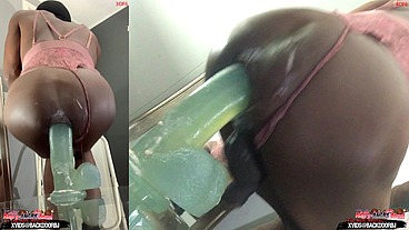 Members Only BONUS! ( 2 Angles ) Ass Monkey's Ass lips - Gay sex Bottom Bitch Deep Anal In Panties - Angle 3/4 of 6