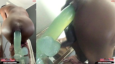 Members Only BONUS! ( 2 Angles ) Ass Monkey's Ass lips - Gay sex Bottom Bitch Deep Anal In Panties - Angle 3/4 of 6
