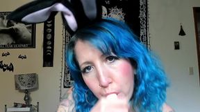 bunny bj  cum on my face  tattoo wet sloppy