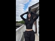 Gothic girl riding dildo. Full on OnlyFans