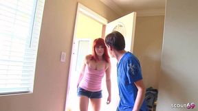 first assfuck by old ugly guy for redead ginger pawg teen with hairy pussy