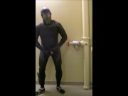 frogman jerkoff in hotel stairway