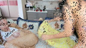 panties in pussy, scissors and squirt